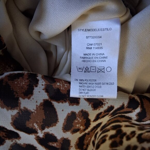 Stella Cruz Girls Size XL (14-16) Leopard Print Ruffle Sleeve Overlay Romper - Picture 7 of 11